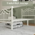 thumbnail image 2 of E-Ser Twin Size Metal Platform Bed Frame,Modern Headboard And Footboard,Adequate Under Bed Storage,No Box Spring Needed,White, 2 of 9
