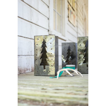 GwG Outlet Set of 6 Tin Bag Christmas Tree Lantern