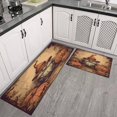 thumbnail image 3 of 2 Pieces Of Kitchen Rugs and Mats Non Skid Washable Fall (52) Kitchen Mat,Floor Cushion Waterproof Rug,Rubber Backed Area Rugs for Laundry 47*17+30*17, 3 of 7