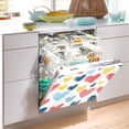 thumbnail image 5 of Dailycode Dishwasher Magnet Cover Magnetic Fridge Door Cover Home Kitchen Decor, Red Blue Yellow Hand-drawn Hearts, 23"x 26", 5 of 6
