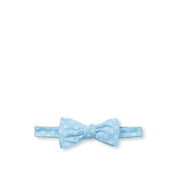 JS Blank Men's Small Square Bowtie, Light Blue