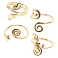 thumbnail image 5 of KAKOWELY 4pcs Adjustable Toe Rings Set for Women Handmade Open Toe Rings with Zircon Toe Rings for Summer Beach Jewelry,0.71X"X0.67"X0.67", 5 of 5