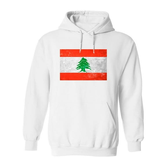 Flag Of Lebanon Hoodie Men -Image by Shutterstock, Male 3X-Large