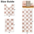 thumbnail image 3 of Bathroom Rugs, Yamaziot Checkered Bath Rugs Set 3, Non Slip Absorbent Bathroom Runner with Toilet Cover Mat, Washable Extra Soft Microfiber Floor Carpet, 3 of 8