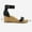 BLACK/PU, variant on Dream Pairs Women's Open Toe Buckle Ankle Strap Platform Wedge Sandals NAVY Size 7