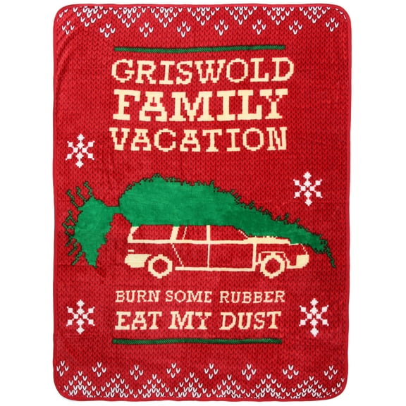 National Lampoon's Christmas Vacation Griswold Family Tree Chopping Micro Raschel Throw Blanket 48" x 60"