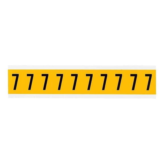 Brady Number Label, 7, 1-1/2in.Hx7/8in.W, Vinyl 1530-7