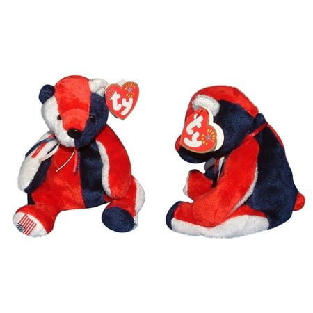 Ty Beanie Baby: Patriot the Bear - Flag on Right Foot | Stuffed Animal | MWMT price history on PriceWatchPro