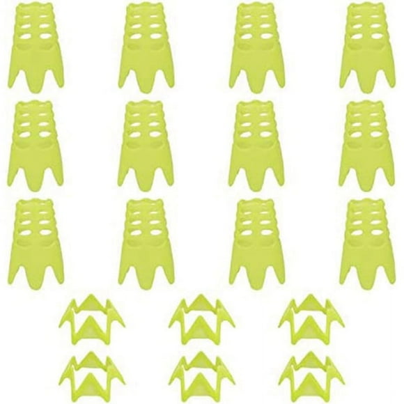 Golf Mat Tees Yellow Plastic Golf Simulator Tees for Winter Turf and Driving Range Home Training 18Pcs