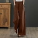 thumbnail image 2 of WILLBEST Pantalones Casuales para Mujer, Holgados, de Pierna Ancha, Cintura Alta, Rectos, Estilo Retro Literario, para Uso Diario. Extra Grande, 2 of 7