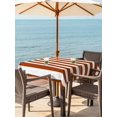 thumbnail image 3 of Outdoor Tablecloth with Umbrella Hole and Zipper, Burnt Orange Stripe Waterproof Patio Tablecloth for Dining 60''x60'', Farmhouse Striped Abstract Art Wipeable Table Cover for Picnic BBQ Party Patio, 3 of 9