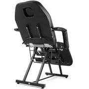 Artist Hand Recliner Massage Table Facial Lash Bed Salon Tattoo Chair with 2 Trays (Black)
