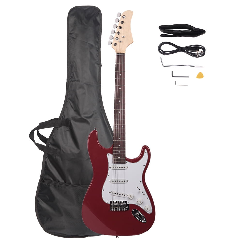 Lowestbest Popular Guitar Set, Rosewood Fingerboard Electric Guitar, Rosy