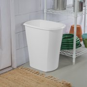 Sterilite Large Kitchen Trash Can, 10 Gallon Plastic Garbage Bin with No Lid, White