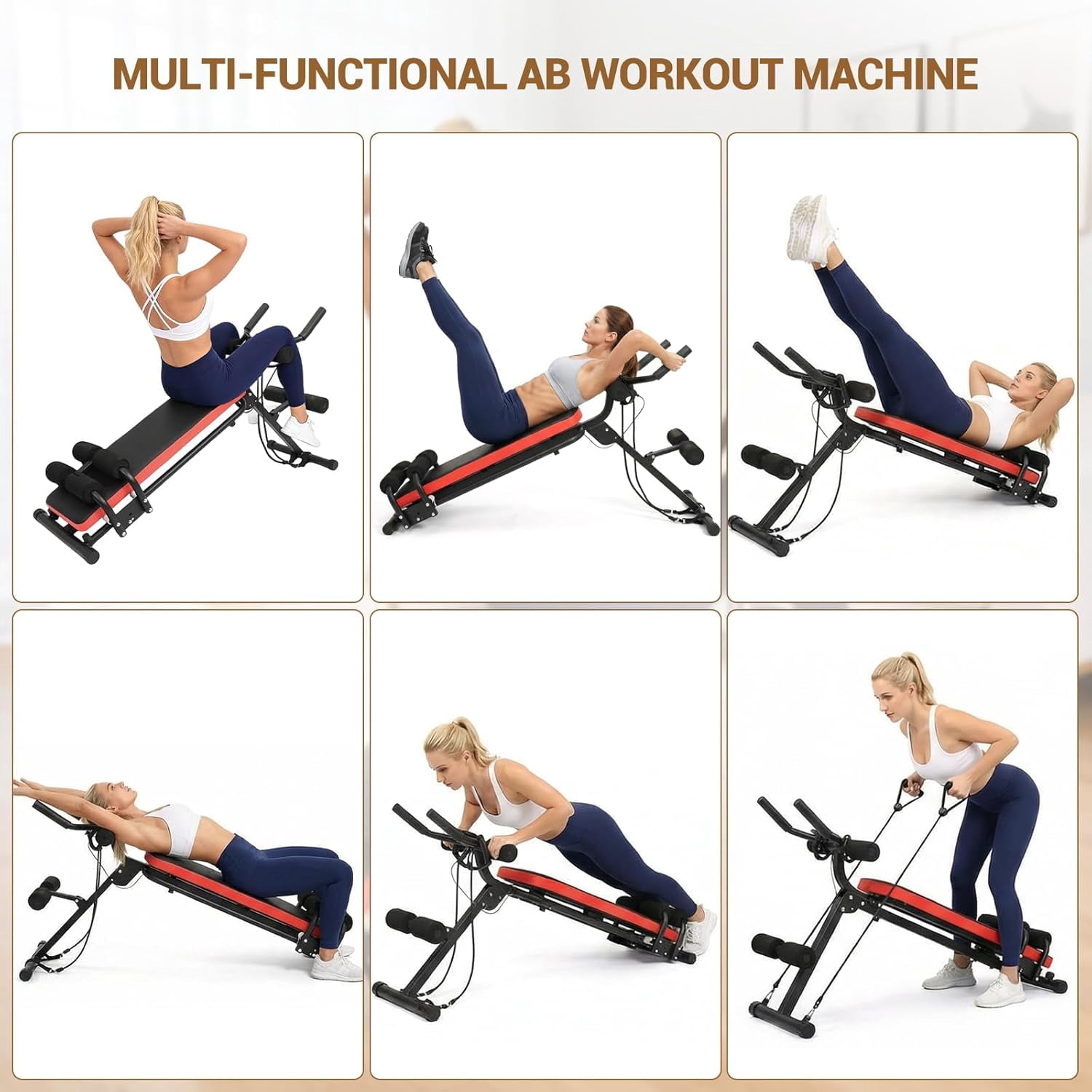 2-in-1 Adjustable Ab Bench & Core Trainer - 330 Lbs Capacity, LCD Display, and Collapsible Design for Push Ups, Leg Raises & Ab Roller Workouts | Home Gym Equipment for Core Workouts