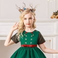 thumbnail image 7 of 4-9T Girls Christmas Princess Gown Dress Ugly Xmas Swing Party Casual Dress, 7 of 7