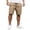 Khaki, variant on yocbz Short Jeans Homme Men's Solid Color Trendy Casual Sportswear Capri Shorts Black,S
