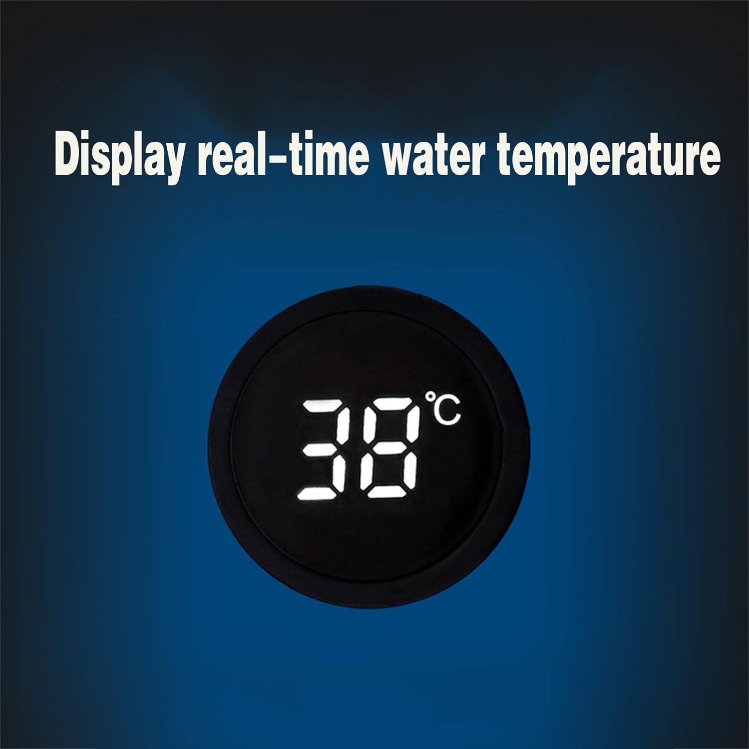 Bathtub Faucet with Temperature Display, Widespread Deck Mounted Solid Brass Bathroom Tub Shower Faucet 4 Holes, Hot and Cold Water Mixer Tap with Handshower