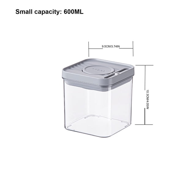 Rbaofujie Organisateurs et Rangement pour Réfrigérateur, Plastique Transparent de Qualité Alimentaire pour Animaux de Compagnie, Boîte Scellée à Pression, Boîte de Rangement Étanche, Contenant à Sucre