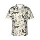 thumbnail image 1 of Fotbe Vintage Moon Fox Camisa Hawaiana para Hombre Unisex – Camisa Casual de Verano con Botones de Manga Corta de Algodón y Lino,Small, 1 of 7