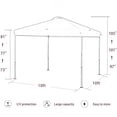 thumbnail image 2 of Outdoor 10' x 10' Popup Canopy Tent with side wall - Straight Leg, Instant Sun Shelter -Blue, 2 of 3
