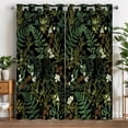 thumbnail image 2 of Botanical Blackout Curtains for Bedroom Black Out Farmhouse Rustic Floral Botanical Black Curtains for Living Room Darkening Grommet Window Treatments 2 Panels Set-52"W x 96"L (Pack of 2), 2 of 7