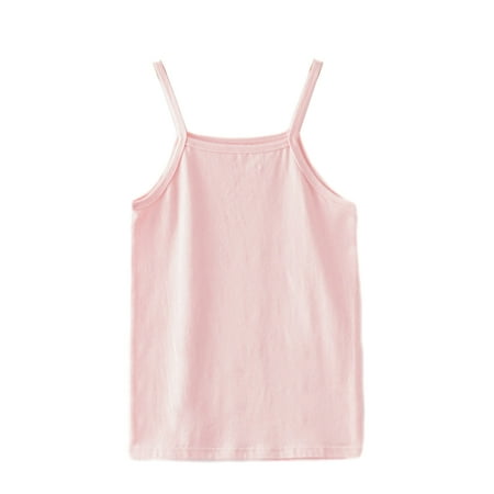 

URMAGIC Little Girls Solid Colors Soft Camisole Undershirts Kids Comfort Breathable Tank Tops 2-9 Years
