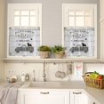 thumbnail image 4 of Kitchen Curtain Valance and Tiers Set 3 Pieces All You Need is Love and Dog Valances for Window Wood Grain Farmhouse Rod Pocket Treatments Curtains Valance Tier Sets for Living Room Bedroom 54x36 Inch, 4 of 6