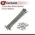 thumbnail image 5 of Unique Bargains 12 Set 14G Bicycle Spokes 14G Bike Wheel Spoke 304 Stainless Steel Silver Tone-97mm, 5 of 7