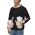 thumbnail image 3 of Goofa Little Chef Gnome Pattern Mens Full-zip Hoodie, Zip-up Pullover Hooded Sweatshirt, Kangaroo Pocket Hoodie Ideal for Daily Wear, Travel, and Home-X-Large, 3 of 5