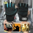 thumbnail image 3 of Unisex Breathable Half Finger Workout Gloves with Non Slip Silicone Palms, Adjustable Wrist Support, Ergonomic Design for Cycling, Fitness, Weightlifting, Outdoor Sports, 3 of 5