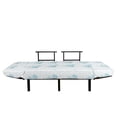 thumbnail image 3 of I Love You Futon Couch, Blue Valentine Cloud Characters with Hearts and Rainbows Couples, Daybed with Metal Frame Upholstered Sofa for Living Dorm, Loveseat, Pale Blue Multicolor, by Ambesonne, 3 of 4