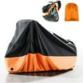thumbnail image 2 of Lilypelle Adult Tricycle Trike Cover with Lock Hole & Storage Bag, 3 Wheeled Bike Cover, Bicycle/Motorcycle Storage Cover, 75"Lx30"Wx44"H，Black & Orange, 2 of 8