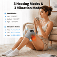 thumbnail image 6 of 2PCS Knee Massager with Heat - Cordless Heated Brace with 5 Heat Levels & 3 Massage Mode, 3 IN 1 Massager for Knee Shoulder Elbow - Gifts for Men Women (Grey), 6 of 6