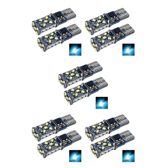 Speravity 2 uds luz de estacionamiento de coche 6000-6500k T10 bombilla de lectura de coche 5W LED lámpara de matrícula, azul hielo azul hielo 5piezas Speravity CBP175594