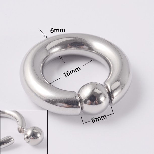 Anillo de nariz con clip de bola de acero inoxidable 316L BCR, anillo de nariz con clip de bola de acero de titanio, anillo multiusos universal, pendientes, anillo para el hueso de la oreja