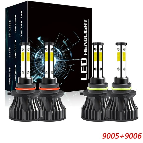 OBNDVU For Toyota Avalon 1995-2006 LED Headlight White 9005 High 9006 Low Bulbs Kit 4pcs