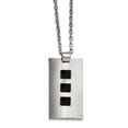 thumbnail image 1 of Pendentif Collier Rectangulaire Noir en Acier Inoxydable 24 Pouces Forme Géométrique, 1 of 7