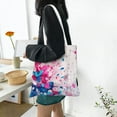 thumbnail image 6 of DouZhe Reusable Grocery Bags, Transgender Pride Colorful Lightweight Polyester Canvas Cloth Tote Bag for Travle Gym Shopping School, 15" x 16", 6 of 7