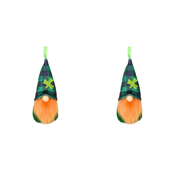 Inteprter Colgante del Día de San Patricio, accesorios de adorno para el hogar, adorno de Festival, colgantes de muñecas sin rostro, diseño de escena, Tipo 6 2piezas Inteprter CBP266580