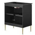 thumbnail image 5 of Modway Alchemist 30" Modern Wood Bathroom Vanity with Tapered Legs in Black, 5 of 16
