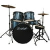 Rise by Sawtooth Full-Size Student Drum Set with Hardware and Zildjian Cymbals, Storm Blue Sparkle
