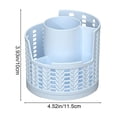 thumbnail image 3 of Rotating Mesh Desk Organizer, Round Spinning Pen & Candy Holder with 4 Compartments, Multi-Functional Desktop Storage Caddy for Office, Art Supplies, Classroom & Home, Blue, 3 of 6