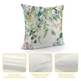 thumbnail image 4 of PRATYUS Sage Green Leaf Pillow Covers 18x18 Inch Spring Floral Butterfly Throw Pillow Covers Vintage Flower Leaves Outdoor Pillow Cases Cushion Covers for Couch Sofa Bedroom Living Room, 4 of 5