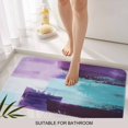 thumbnail image 6 of Purple Turquoise Doormat Outdoor Entrance 20"x31.5", Geometric Modern Abstract Oil Painting Absorb Moisture Dirt Door Mats, Non-Slip Rubber Backing Floor Mats Indoor, Low-Profile Front Door Rugs, 6 of 9