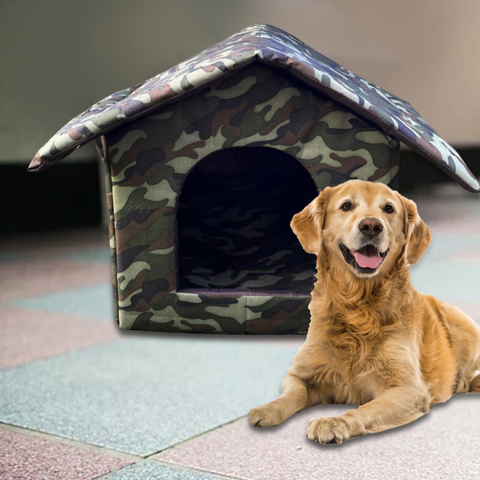 Outdoor Waterproof Cat House Kitty Shelter Stray Cat Nest Rainproof with Removable Cushion and Roof Pet House Small Dog Kennel for Winter 35cmx33cmx30cm