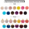 thumbnail image 4 of 130 piezas de pompones en 13 colores para pendientes, borlas, colgantes y joyería. Pompones metálicos de tela y piel sintética. Ideales para crear pendientes, colgantes y otros artículos de joyería., 4 of 9