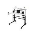 thumbnail image 1 of Techni Mobili Rolling Writing Height Adjustable Desktop and Moveable Shelf Desk, White, 1 of 5