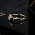 thumbnail image 4 of Diiro Minimalist Oval Cut Moissanite Diamond Ring, 14K Yellow Gold Vermeil Ring, Enagagement Bezel Set Solitaire Promise Ring, Anniversay Proposal Ring, 4 of 6