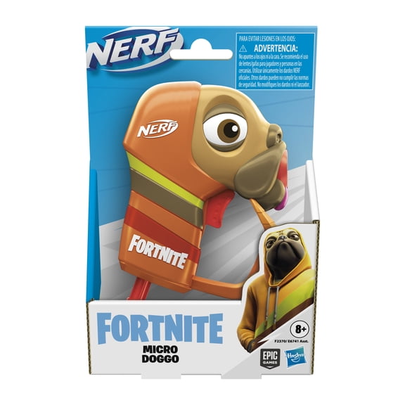 Nerf Fortnite Micro Doggo Mini Dart Blaster with 2 Elite Darts Kids Toys for Outdoor Summer Games Ages 8 and Up